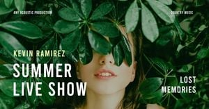  cover photo,  social media,  social network, Green Plants Summer Live Show Facebook Event Cover  Facebook Event Cover Template