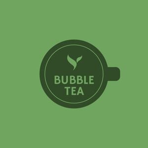 advertisement, business, promotion, Green Bubble Tea Logo Template