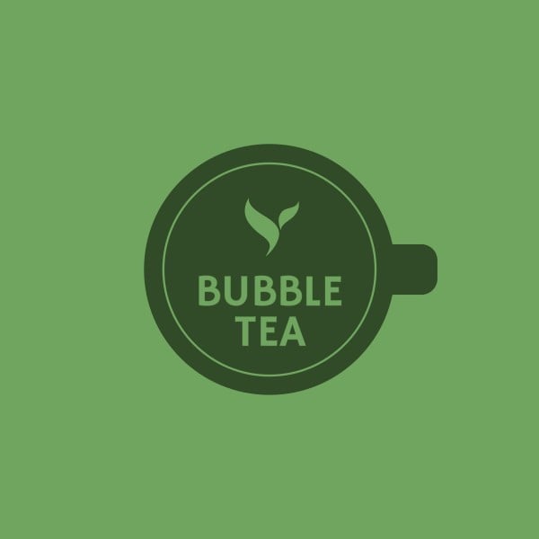 Green Bubble Tea Logo Logo
