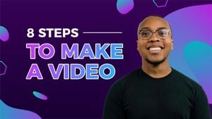 tips, how to, ideas, Purple Gradient Tutorial Video Cover Youtube Thumbnail Template