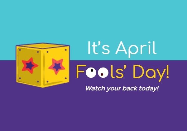 april fools' day, april fools, april, Fools' Day Postcard Template