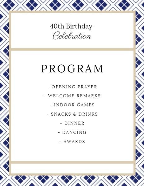 party, anniversary, happy, Stylish Birthday Diner Program Template
