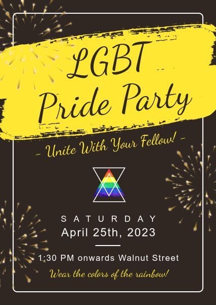 lgbt, love, pride month, Black Pride Party Invite Invitation Template