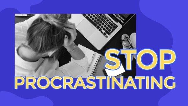 life, share, management, Purple Procrastination Tips Youtube Thumbnail Template