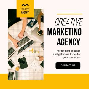 measure, tip, small business, Simple Creative Marketing Agency Instagram Post Template