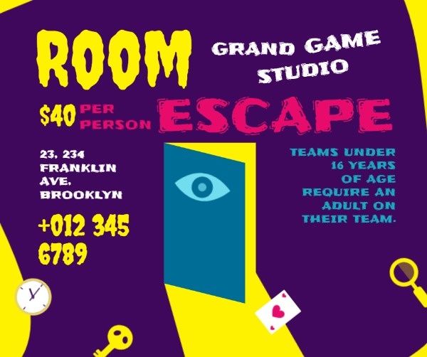 ルームエスケープゲームスタジオ Facebook投稿
