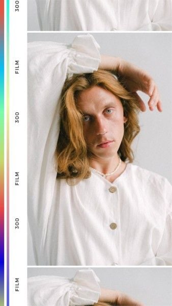 lgbt, simple, minimal, White Digital Film Pride Month Photo Collage Instagram Story Template