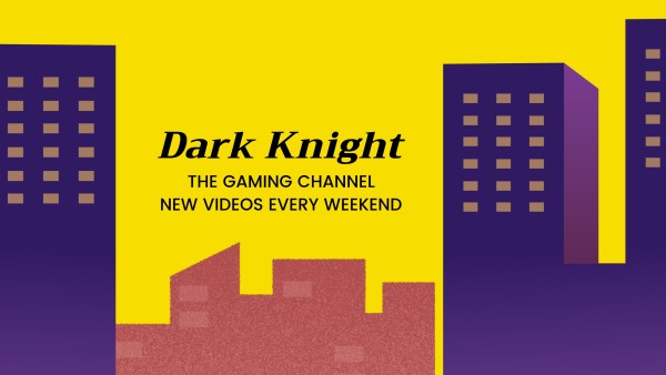 紫色和黄色黑暗骑士游戏 Youtube频道封面