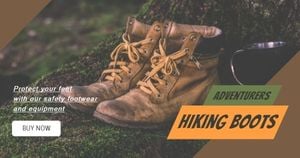 mountain boots, shoes, shoeware, Hiking Boots Sale Facebook Ad Medium Template