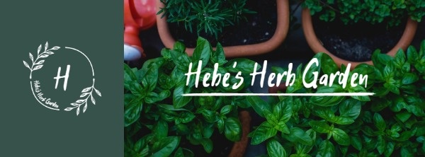 Green Herb Garden Banner Facebook Cover
