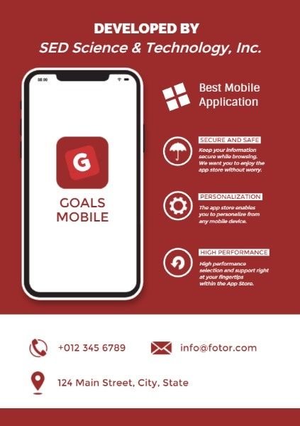 mobile, software, app store, Phone Application Flyer Template