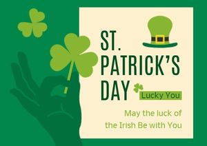 st.patrick day, saint patrick, luck, St Patrick Day Postcard Template