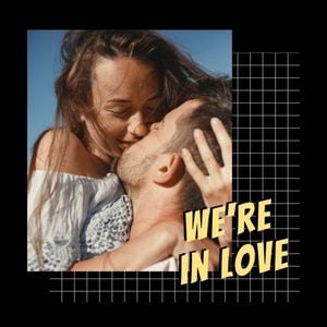lovers, social media, photo, Simple Couple Love Instagram Post Template