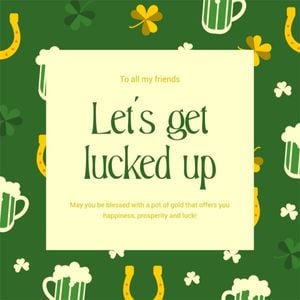 st patricks, celebration, festival, Green And Yellow Illustrated Saint Patrick's Day Instagram Post Template