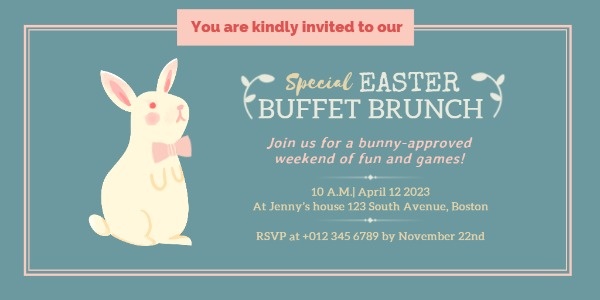 Easter Buffet Brunch Invitation Twitter Post