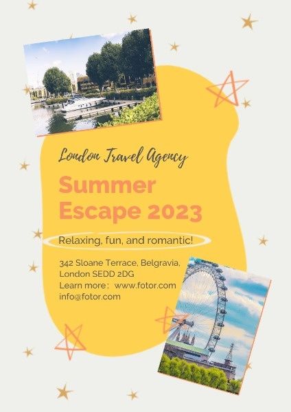 escape, journey, trip, Summer Travel Poster Template