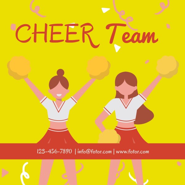 Yellow Cheerleader Team Club Instagram Post