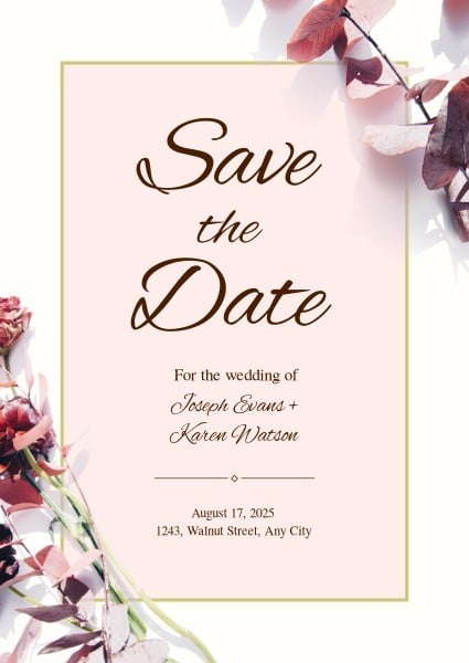 White And Pink Botanical Wedding