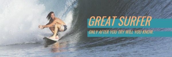 sports, exercise, fitness, Surfing Sport Banner Twitter Cover Template