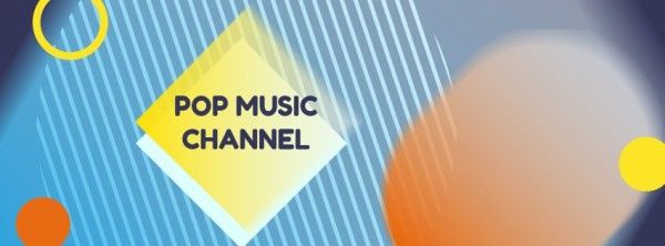 geometry, song, shape, Gradient Pop Music Channel Facebook Cover Template