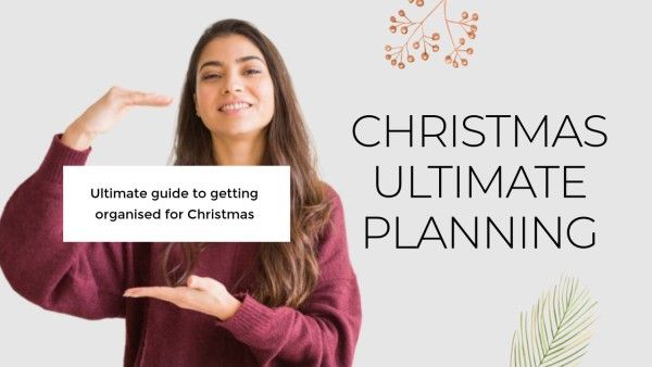 xmas, planning, holiday, Simple Christmas Plan Youtube Thumbnail Template