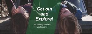 get out, discover, trip, Explore Travel Facebook Cover Template