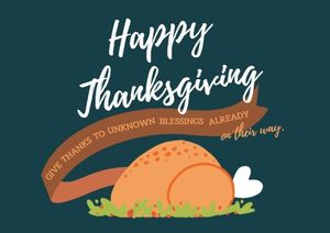holiday, season, food, Happy Thanksgiving Postcard Template