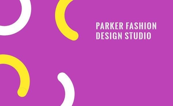 紫色抽象时装设计工作室 英文名片