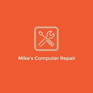 repair, computer, fix, Red Gear And Spanner Logo Logo Template