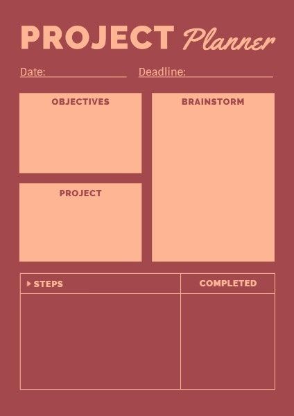 work, to do list, checklist, Project Planner Template