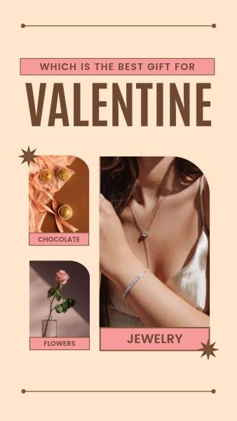 valentines day, love, life, Pink Fashion Jewelry Valentine's Day Sale Promotion Instagram Story Template