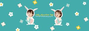 childern, girl, boy, Cute Cartoon Tumblr Banner Template