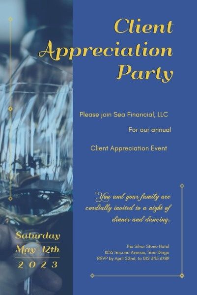 invitation, client appreciation, company, Created By The Fotor Team Pinterest Post Template