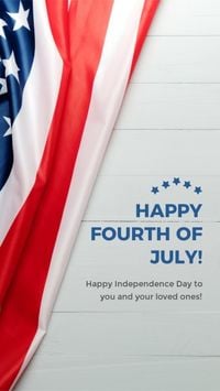 Grey Simple Happy Independence Day Instagram Story