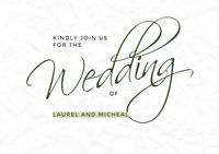 invitation, life, ceremony, Simple Wedding Postcard Template