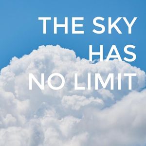 no limit, inspiration, wallpaper, Blue Sky Quote Instagram Post (Square) Template