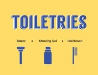 Toiletries Tools Label