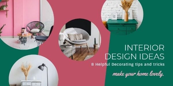furniture, graphic design, decoration, Creative Interior Design Ideas Twitter Post Template