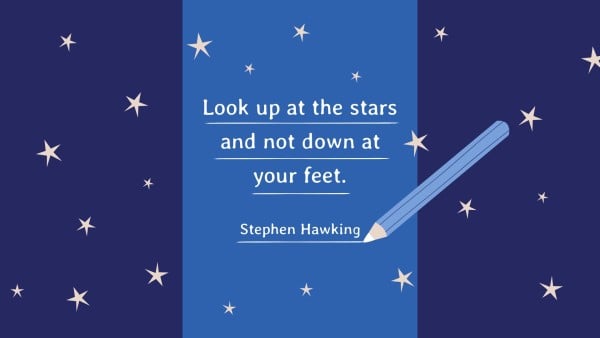 Hawking Quote Stars Wallpaper
