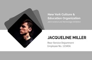 consultant, resume, cv, White And Grey Organization Person Information ID Card Template