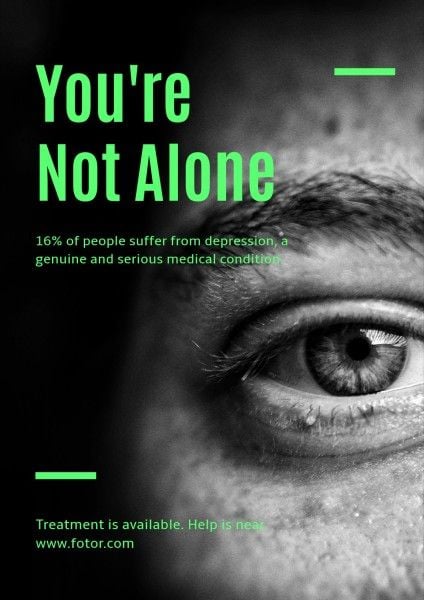 mental health, psychology, mental problem, People Depression Mood Care Poster Template
