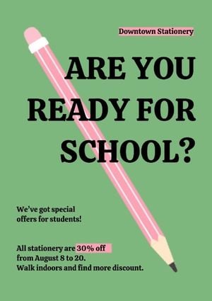 粉色铅笔海报 英文海报
