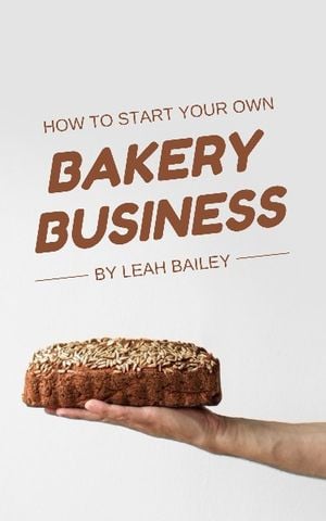 bookcover, marketing, guide, Bakery Business Book Cover Template