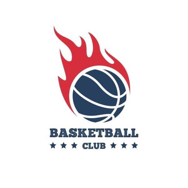team, sport, sports, Red Fire Basketball Club Logo Template