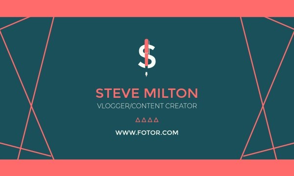 Video Content Creator Business Card