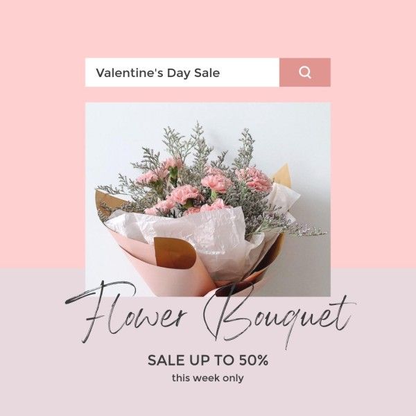 search box, life, illustration, Valentines Day Sale Promotion Instagram Post Template