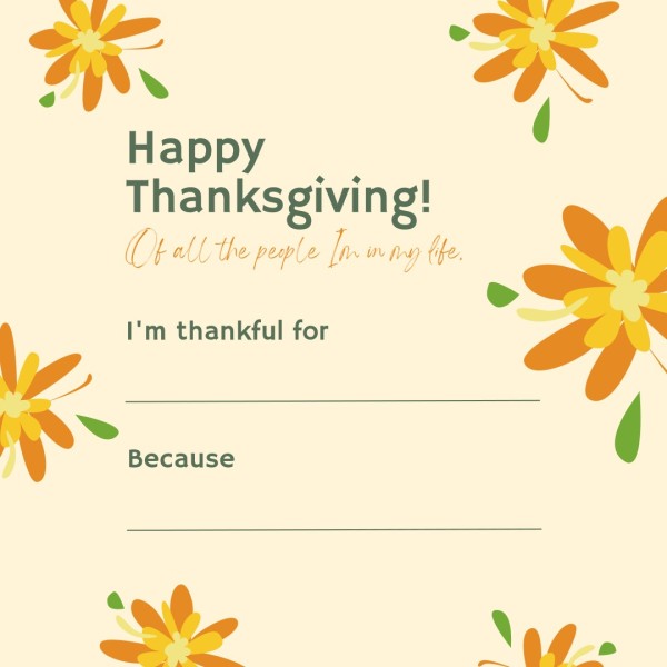 What Are You Grateful For Thanksgiving Instagram Post