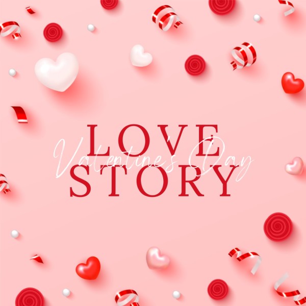 Pink Elegant Heart Valentine Love Instagram Post