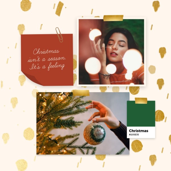 Christmas Holiday Gift Collage フォトコラージュ