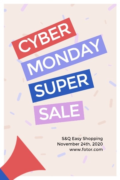 Cyber Monday Super Sale Pinterest Post